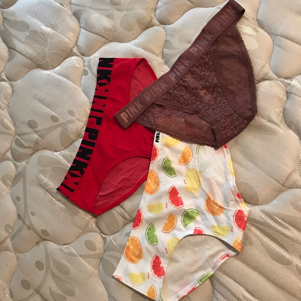 3 VS pink undies